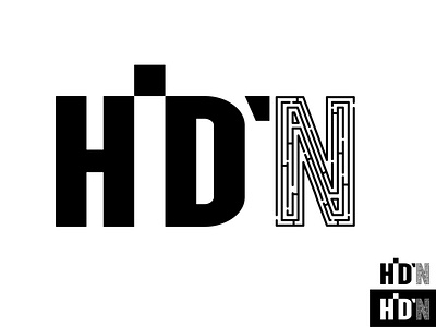 Hid'n hidden hide illustration logo maze