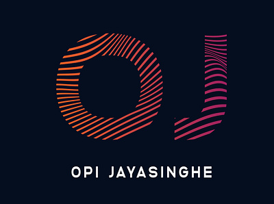 OJ gradient lines logo mesh personal brand youtube channel