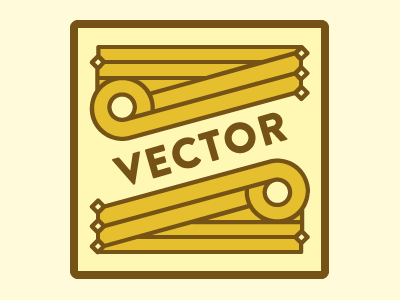Vector illustrator monolinear thick line vector