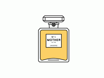 No 1 Mother in the Universe channel illustration minimal mothers day thick line