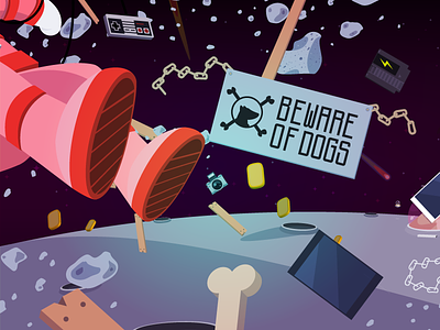 Coming Soon... bones devices dogs game illustration ios mobile moon outer space sneak peek space man