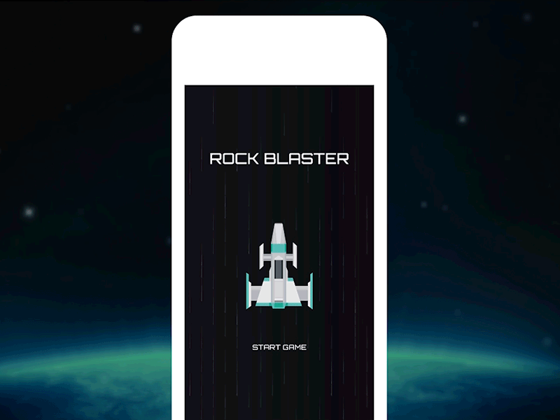 Rock Blaster iPhone Game animation game iphone mobile motion rock rocket ship space