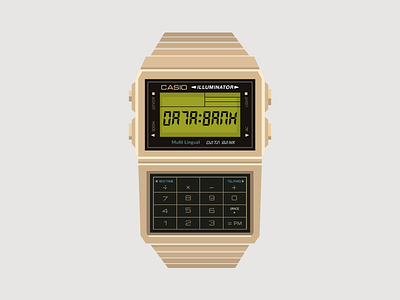 Casio - Data Bank apple calculator casio illustration technology the future time watch wearable