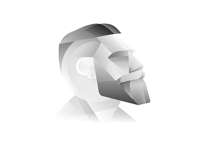 Profile abstract avatar gradients grey greyscale minimal profile