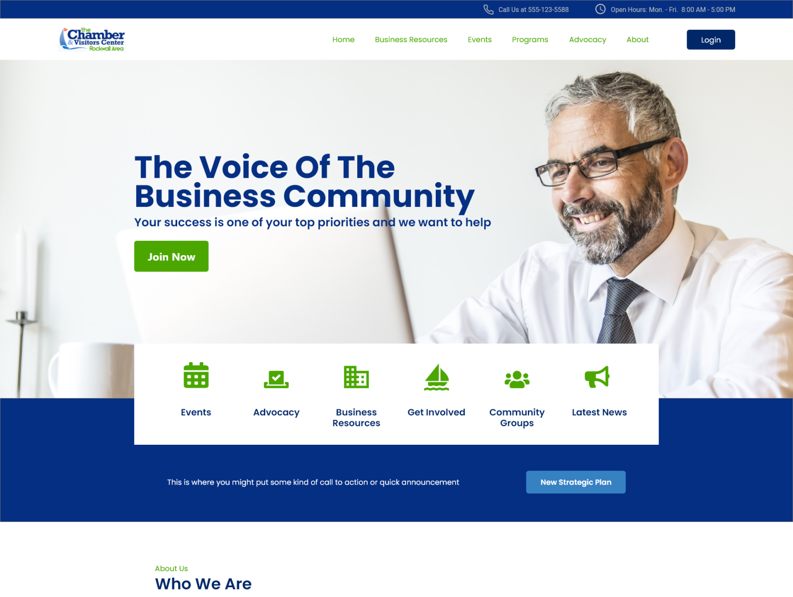 Chamber of Commerce Website Design by Brian Davis on Dribbble