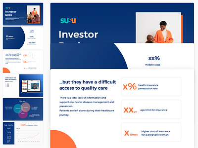 Investor Pitch Deck for startup deck fundraising graphic design startup ui