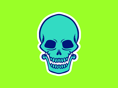 Wired Jaw character illustration procreate skull sticker vector