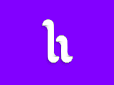 lower case h 36daysoftype gradient letter lettermark logo typography