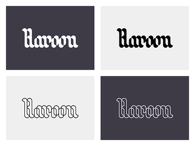 Personal Wordmark: Haroon illustrator lettering letters logo typography wordmark wordmark logo