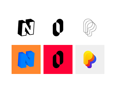 36 Days of Type: N O P 36daysoftype gradient illustrator logo typography