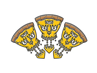 Sticker Mule Charm: Pizza Trio