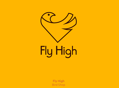 Fly High - Bird Shop (Logo) adobe illustrator ayoub ayoub bennouna bennouna bird bird logo branding design flat icon logo logo design minimal minimalist minimalist logo