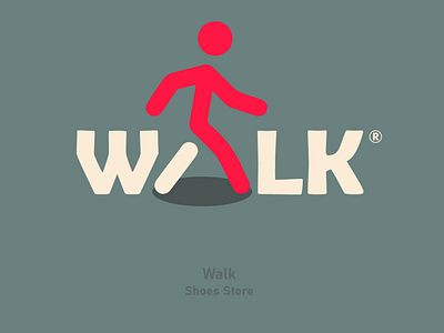 Walk - Shoes Store ayoub ayoub bennouna bennouna branding design flat icon illustration logo shoes shoes logo simple store store logo unicolor vector