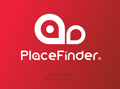 PlaceFinder - Place Review App app app logo ayoub ayoub bennouna bennouna branding design destination destination logo finder flat icon logo place review review app vector