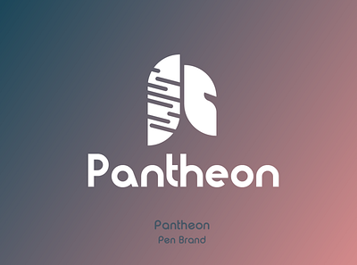 Pantheon - Pen Brand ayoub ayoub bennouna bennouna branding design flat helmet helmet logo icon logo pantheon pen pen brand logo pen logo simple vector war