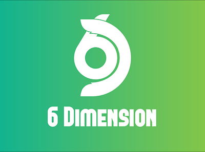6Dimension 2d 6 6dimension artist ayoub ayoubbennouna bennouna branding design dimension flat green icon illustration logo logo design moroccan simple ui vector