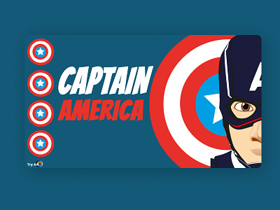 Captain America Illustration avengers branding captain america design graphic design illustartion marvel poster ui