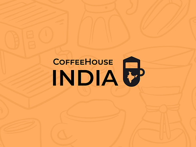 CoffeeHouse INDIA Logo coffee graphic design india logo