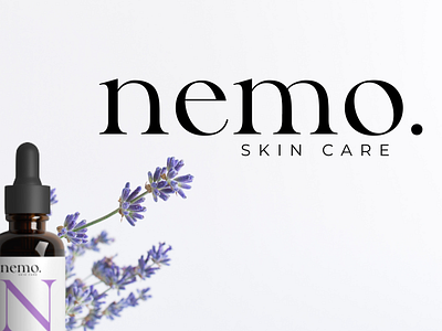Logo Design For Nemo Skin Care. beauty branding cometics graphic design lavender logo lotion nemo pink premium purple ui