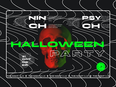 HALLOWEEN PARTY big brutalism ghost graphic design halloween landingpage modern design scary ui ui design uiux