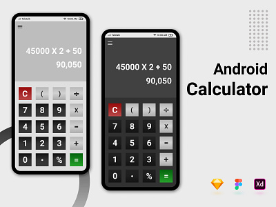 Calculator App Design - Android 2021 android app design app design design graphic design hi quality mobile ui
