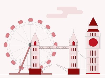 London (calling) - Retro Illustration city flat illustration london retro skyline story vector vector illustration