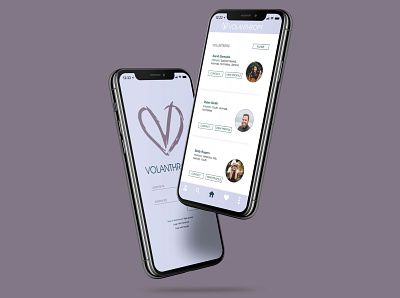 Volanthropy Mobile Application branding graphic design mobile app uiux web design