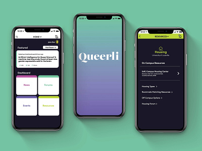 Queerli Mobile Application branding mobile design ui ux web design
