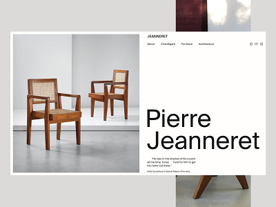 Pierre Jeanneret — website concept minimal ui web web design website whitespace