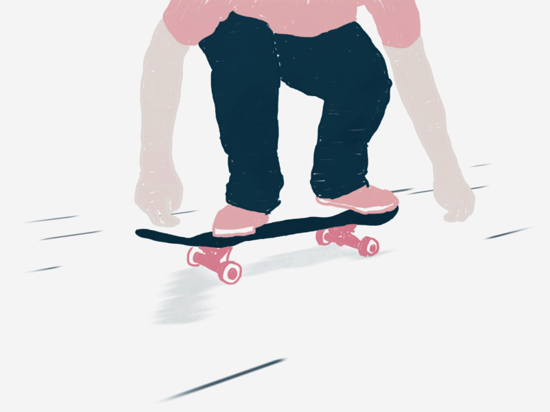 Half Cab Flip Cel Animation 2d after affects animation board cel deck design doodle gif illustration loop motion motion graphics pink skate skateboard skateboarding speed stop motion