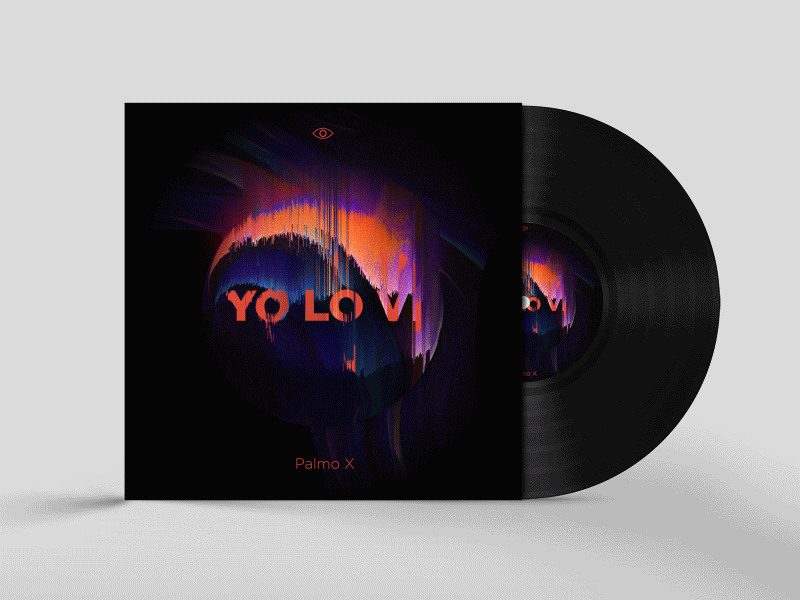 Palmo X - Yo Lo Vi / Single Cover album animation apple music artist artwork color cover design digital ep gif gradient loop motion music record spotify vinyl