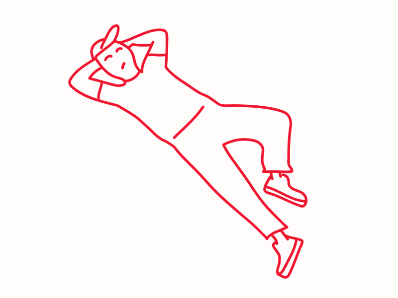 Just Chill 2d after effects animation design digital doodle dreaming gif illustration lazy loop motion outline red skateboarding sleep stroke vector yawn