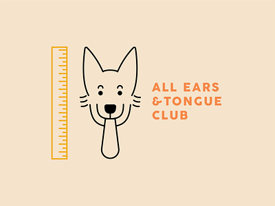 All Ears & Tongue Club creative design design dog dog art dog illustration flat flat design graphic design icon illustration illustrator line art minimal monoline vector vector art