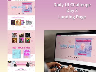 Daily UI Challenge Day 3 - Landing Page adobe photoshop adobe xd dailyui dailyui 003 design ui ux