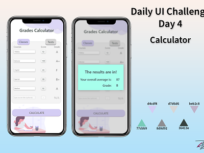 Daily UI Challenge - Day 4 - Calculator adobe photoshop adobe xd dailyui 004 dailyuichallenge ui ux