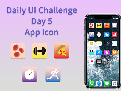 Daily UI Challenge - Day 4 - App Icons adobe illustrator adobe photoshop app design dailyui dailyui005 dailyuichallenge iphone ui ux