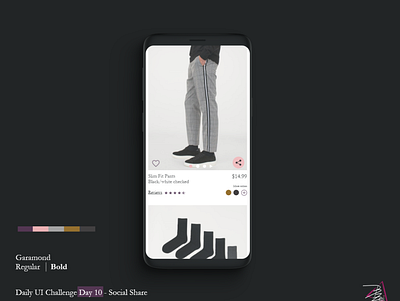 Daily UI Challenge - Day 10 - Social Share adobe xd app design dailyui dailyuichallenge design socialshare ui ux