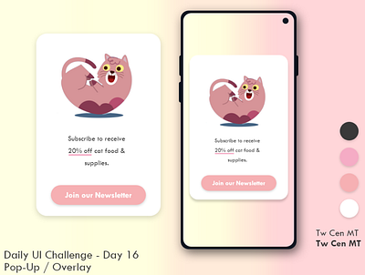Daily UI Challenge - Day 16 - Pop-Up/Overlay adobe xd dailyui dailyuichallenge design ui ux
