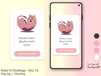 Daily UI Challenge - Day 16 - Pop-Up/Overlay