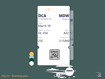 Daily UI Challenge - Day 24 - Boarding Pass