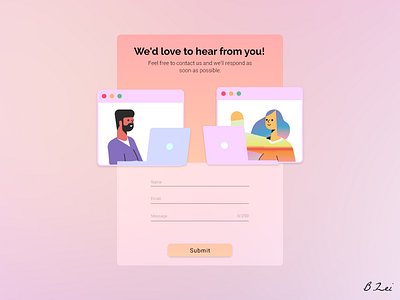 Daily UI Challenge - 28 - Contact Us