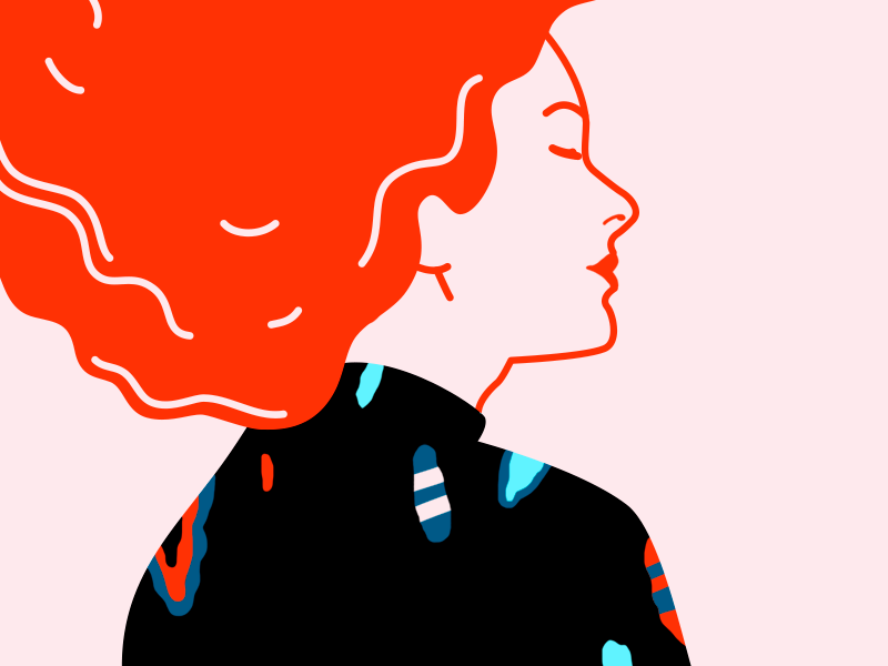 Red Lady by Cecilia Farías on Dribbble