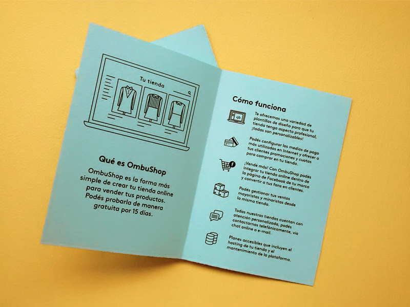 Ombushop.com e-commerce stamp flyer