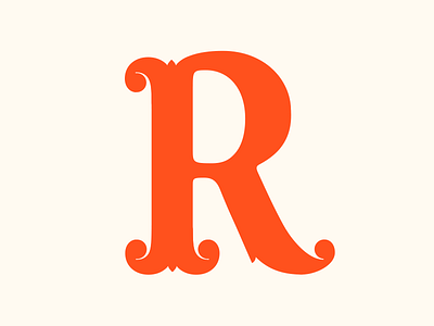 R design letter r type typography vector