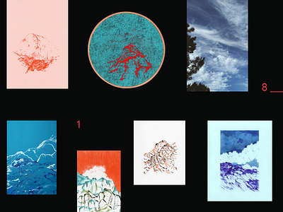 2018 clouds drawing embroidery illustration layout mountain photography scenery