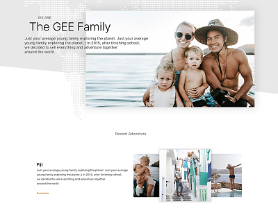 The Bucketlist Family :: Website Redesign Concept concept images landing page photos redesign the bucket list family traveling website