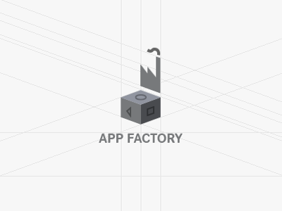 A Logo concept app design logo app factory design factory factory identity logo