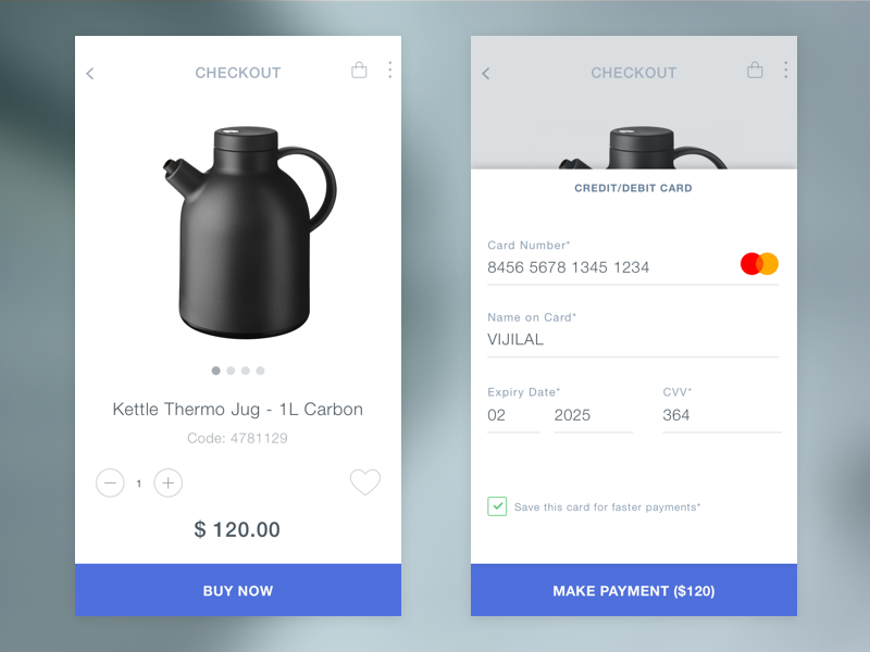 Daily UI #003 Checkout 100 days ui challenge mobile ui shopping cart payment checkout ui