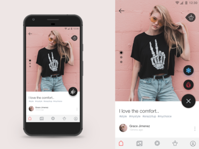 Fashion app screen