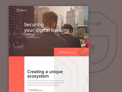 Digicure|Secure Banking banking finance typography webdesign website